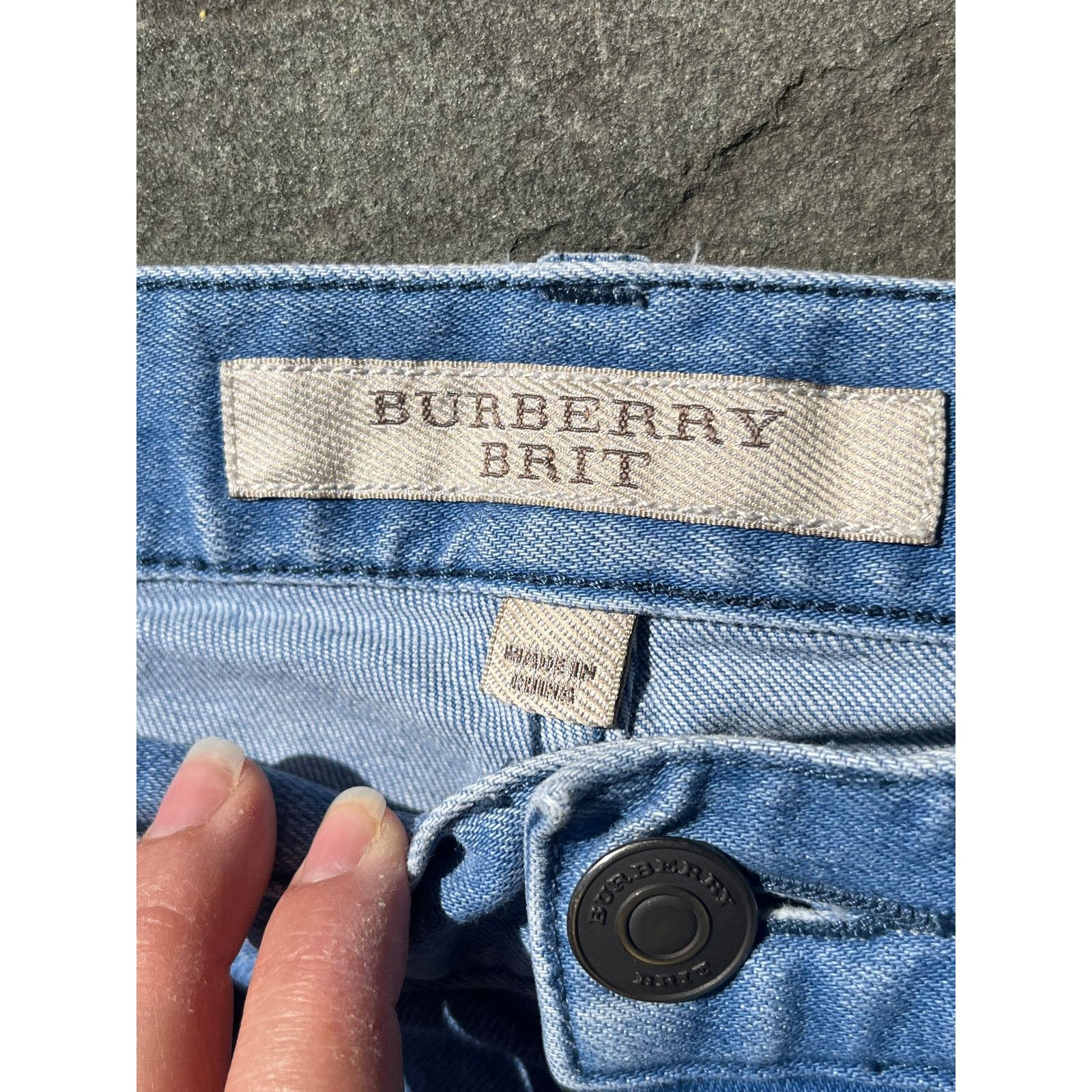 Burberry Burberry Brit Men's Straight Leg Indigo Jeans 30x32 Low Rise Size US 30 / EU 46 - 3 Thumbnail