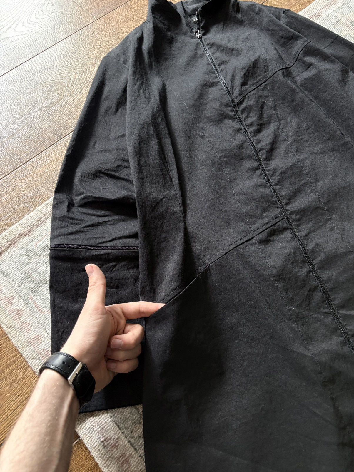 Other Yukai Black Minimal Long Coat Y2K Designer Avant Garde Size M / US 6-8 / IT 42-44 - 3 Thumbnail