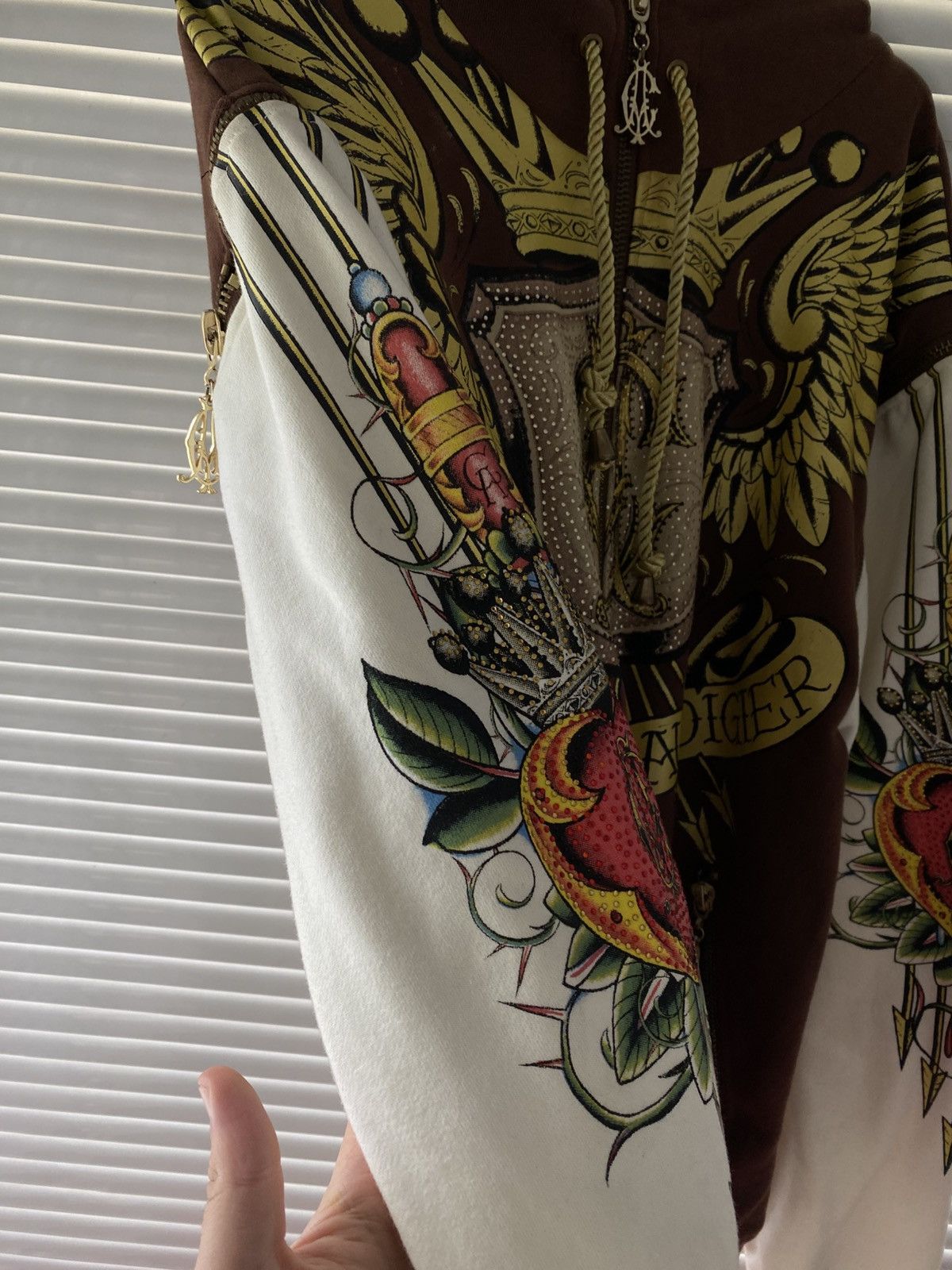 Christian Audigier × Ed Hardy × Vintage Vintage Christian Audigier Ed Hardy Y2K Authentic Hoodie Size US XL / EU 56 / 4 - 4 Thumbnail