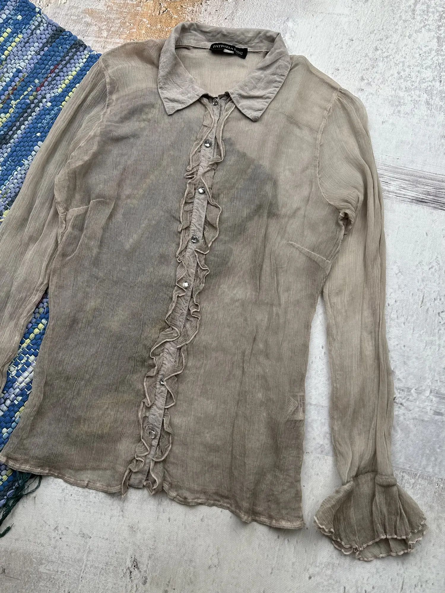 Vintage Vintage Mesh Silk Blouse A192D15(552) Size M / US 6-8 / IT 42-44 - 3 Thumbnail
