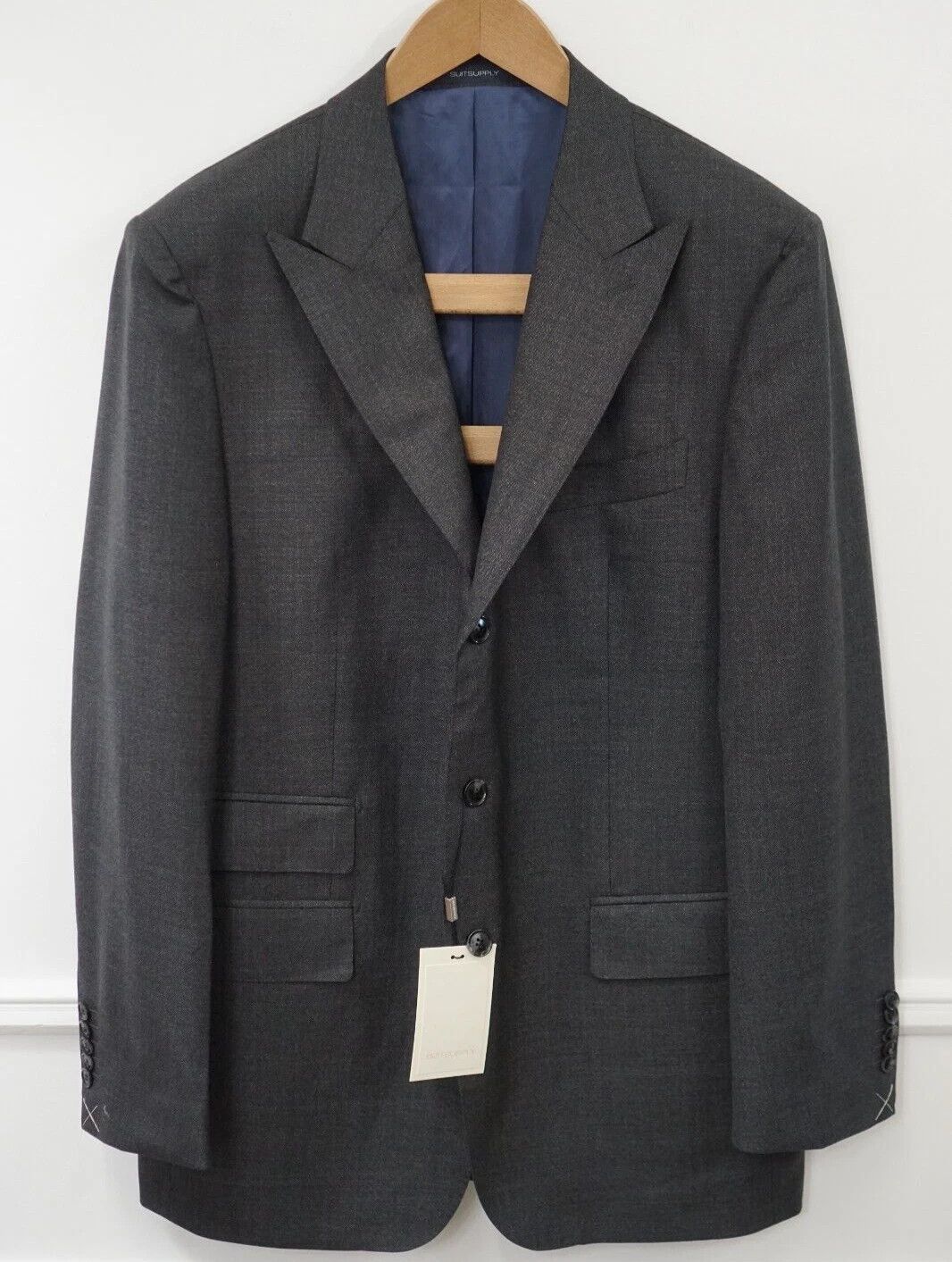 Suitsupply Men Suitsupply Blazer Washigton Peak Grey Wool S120 UK/US46 Size 46R - 1 Thumbnail