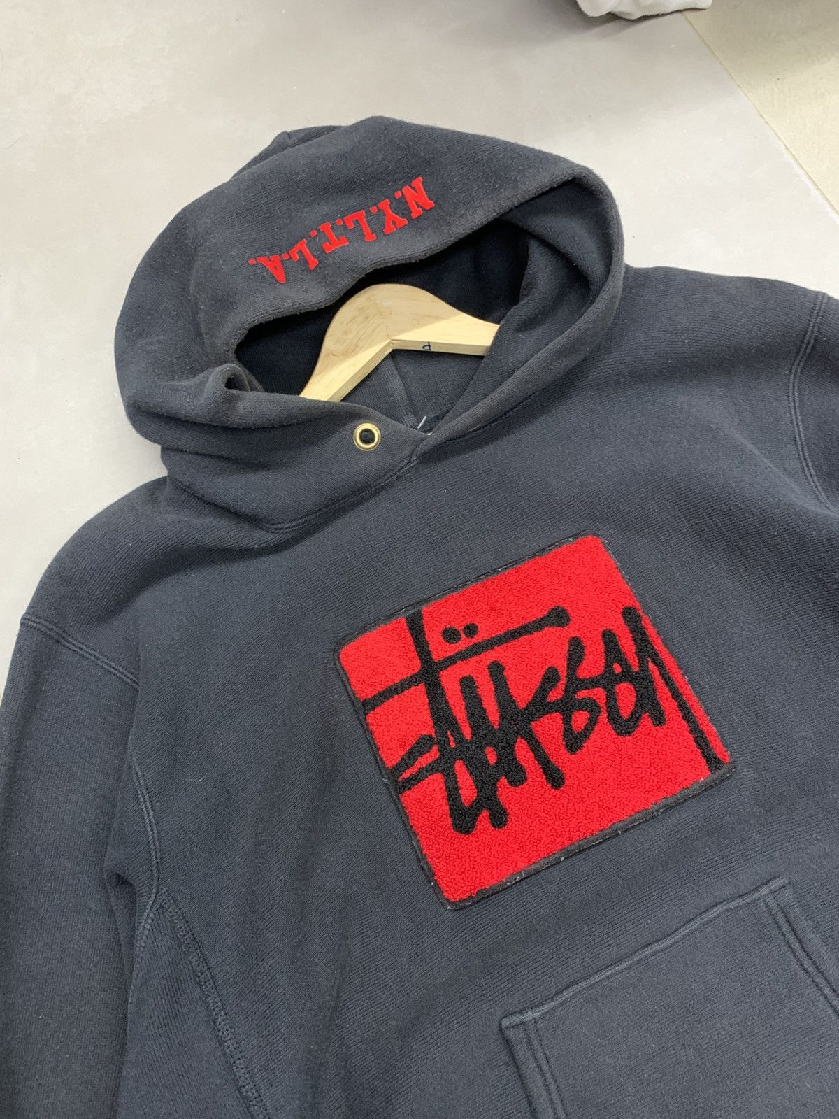 Stussy Vintage Stussy X Champion Reverse Weave Hoodie Size US L / EU 52-54 / 3 - 2 Thumbnail