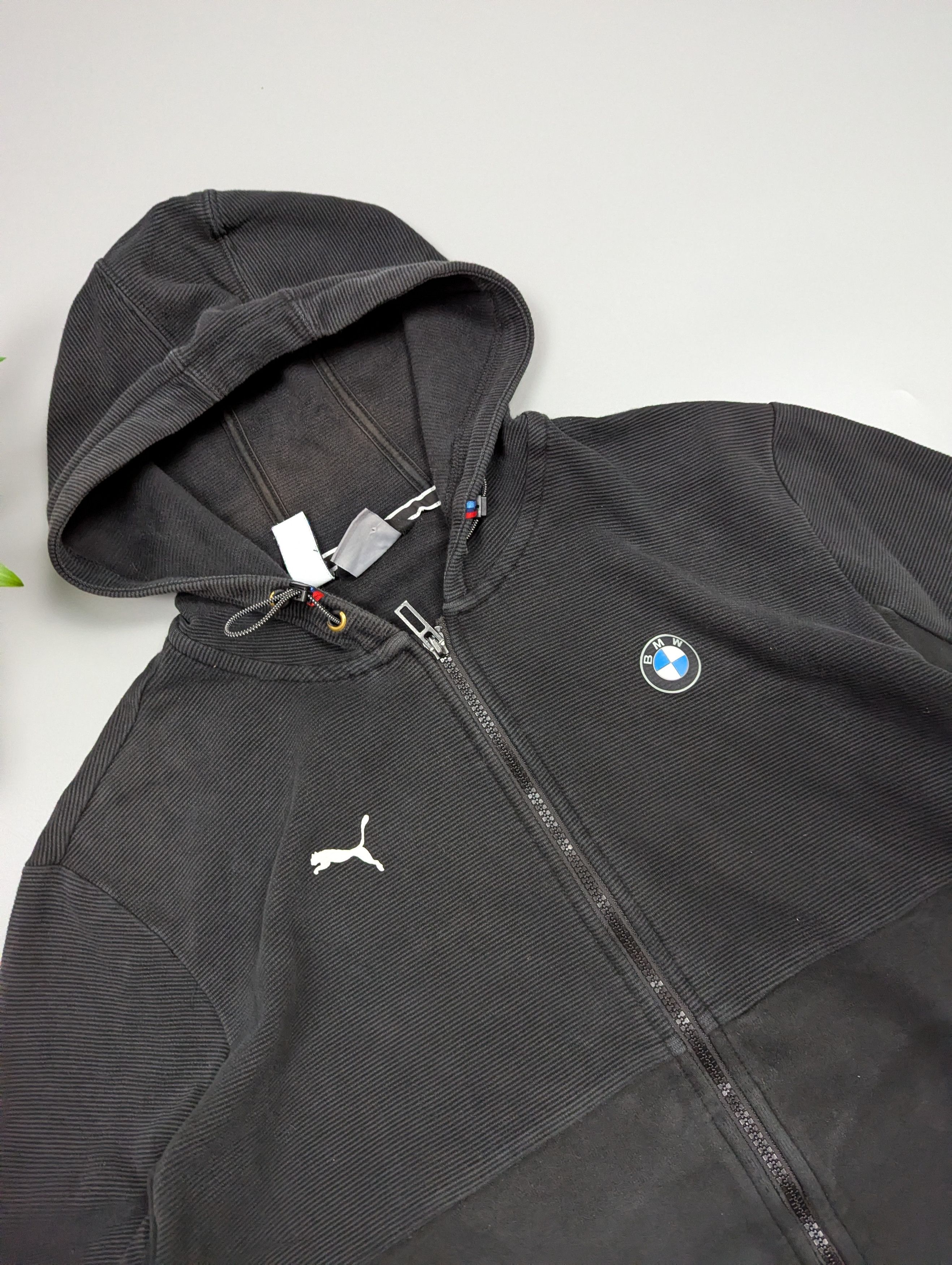 BMW × Puma Puma x BMW M Motorsport Distressed Black Hoodie Full Zip Size US L / EU 52-54 / 3 - 5 Thumbnail