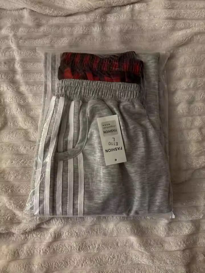 Japanese Brand Double-Waist Plaid Sweatpants Wide Leg Baggy - NEW Size US 32 / EU 48 - 6 Thumbnail