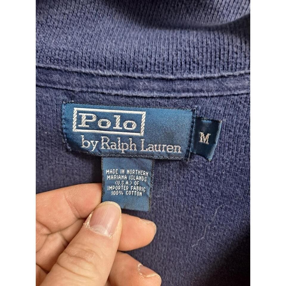 Polo Ralph Lauren Polo Ralph Lauren Men's Blue Quarter Zip Estate-Rib Pullover Size US M / EU 48-50 / 2 - 5 Thumbnail