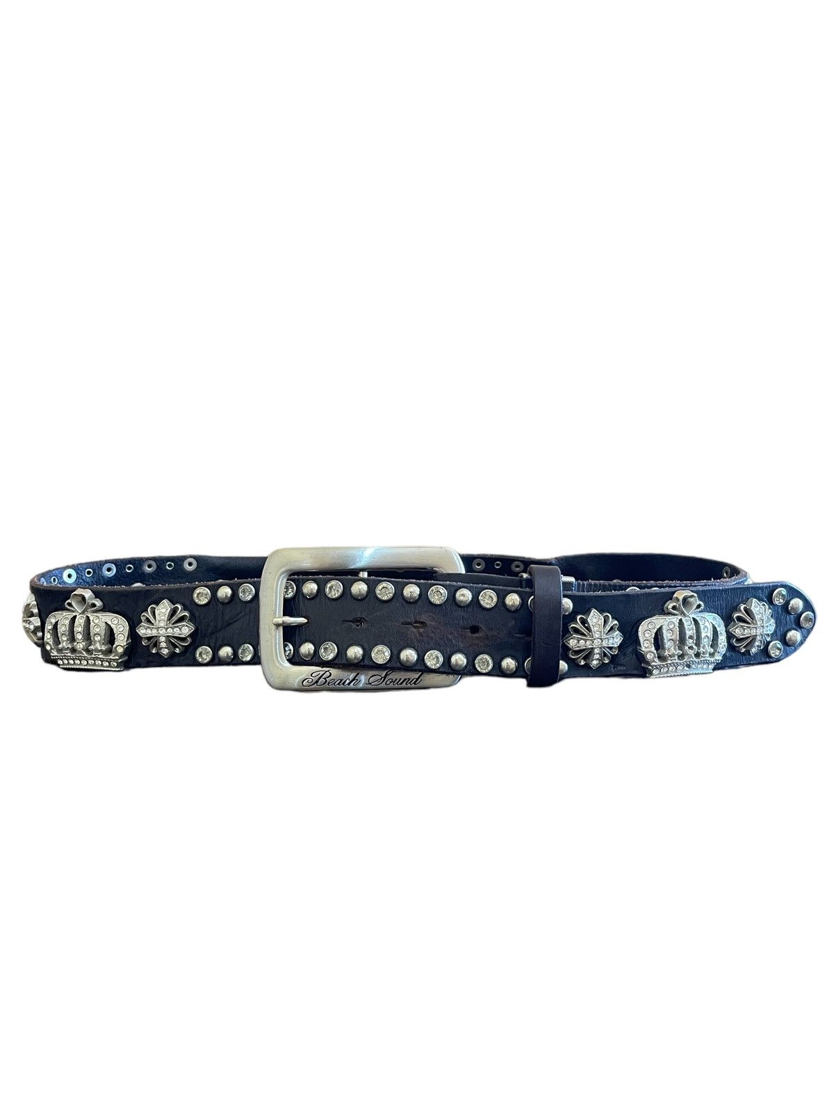 Hysteric Glamour × Japanese Brand Vintage Beach Sound Japan Cemetery Cross StudLeather Belt Size ONE SIZE - 11 Thumbnail