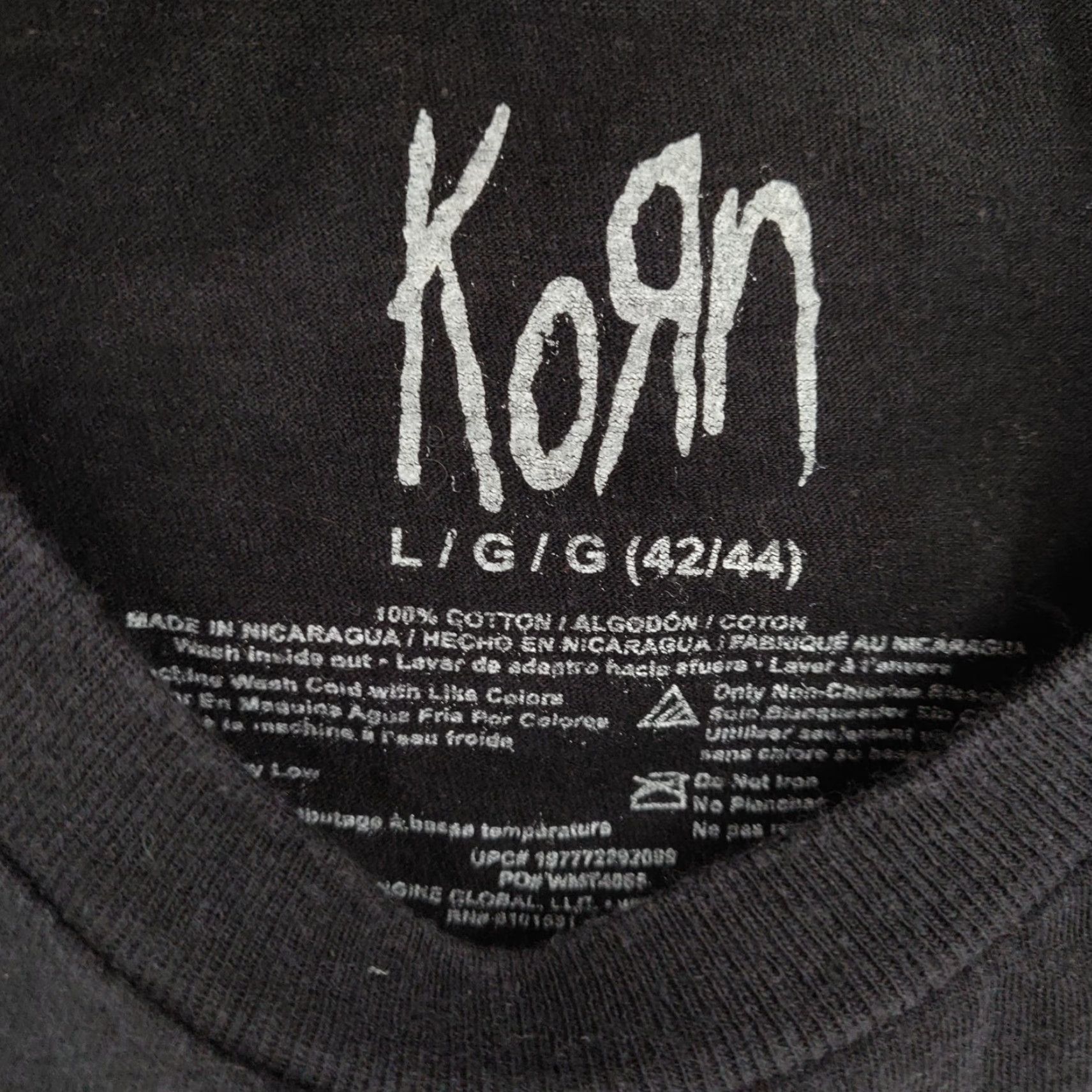 Vintage Korn T Shirt Adult Mens Large L Black Short Sleeve Graphic Rock Band Size US L / EU 52-54 / 3 - 6 Thumbnail