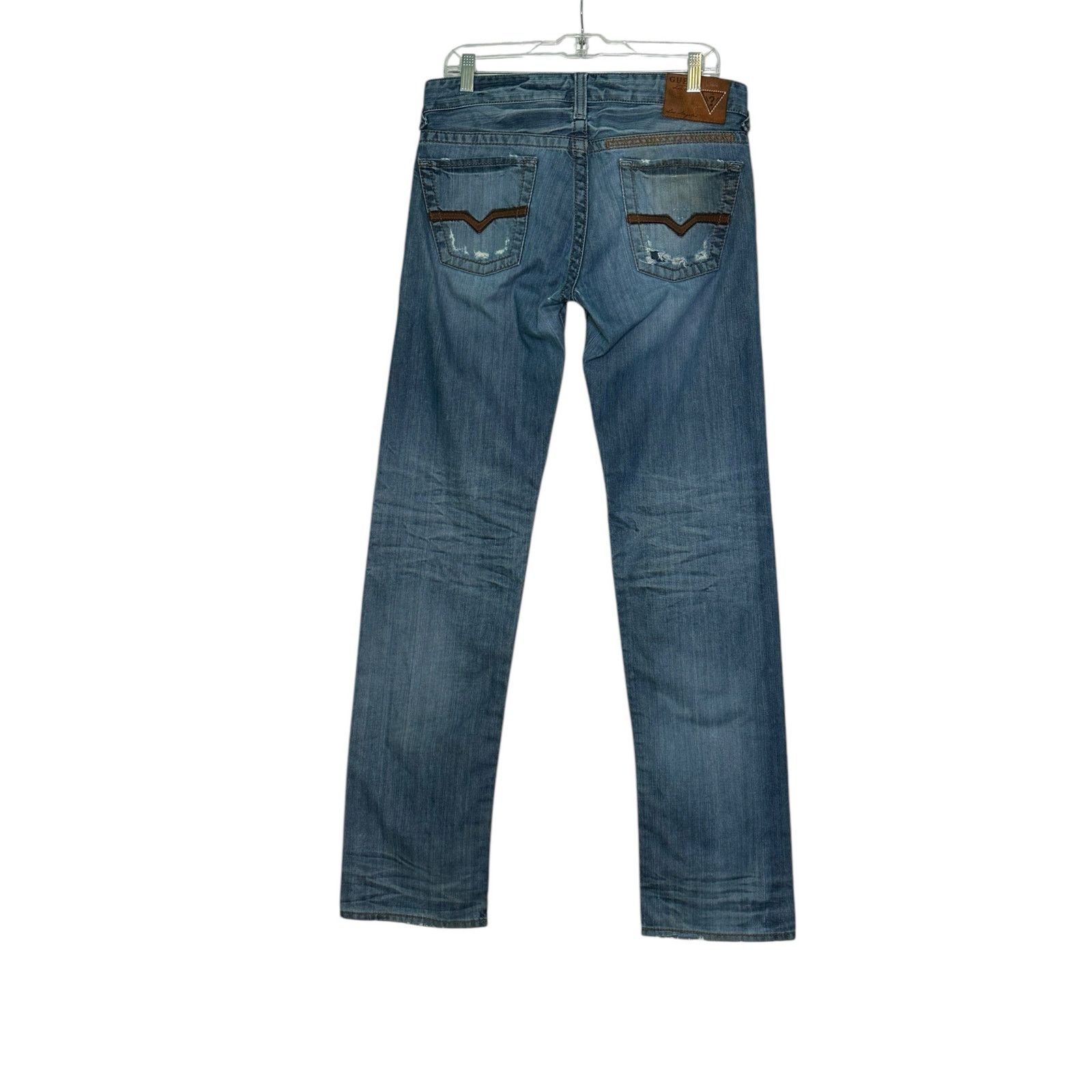 Guess GUESS Rebel Regular Studded Distressed Jeans size 30 Size US 30 / EU 46 - 20 Thumbnail