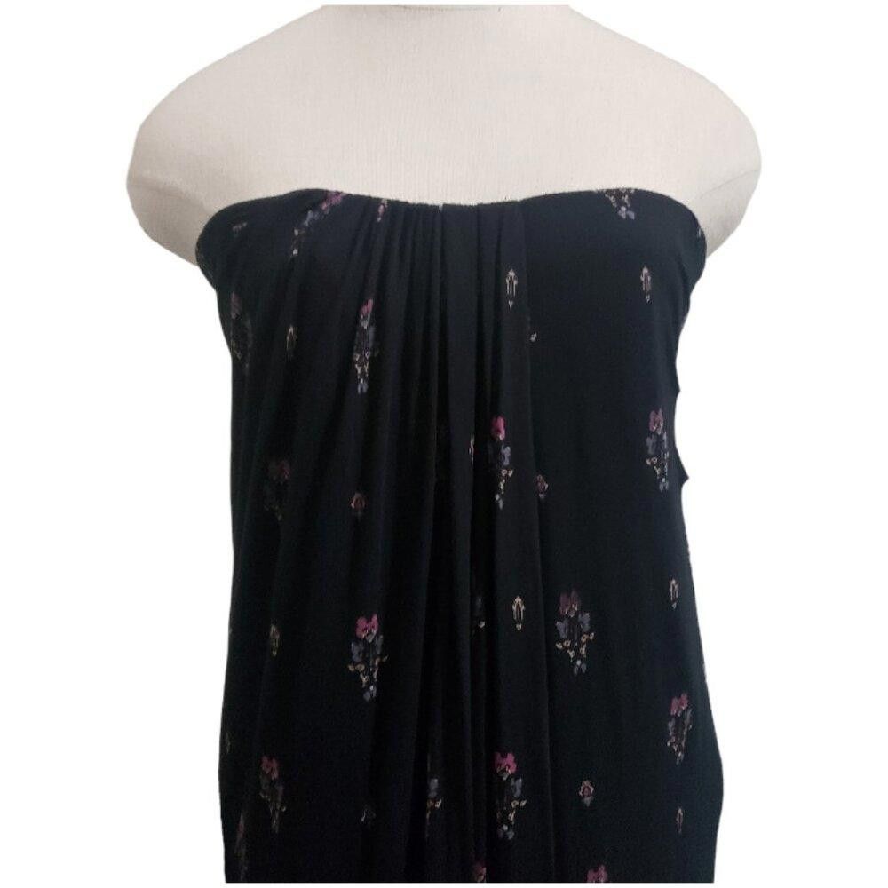 Designer CT1658 Cynthia Rowley Black Floral Sarong L Size ONE SIZE - 2 Thumbnail