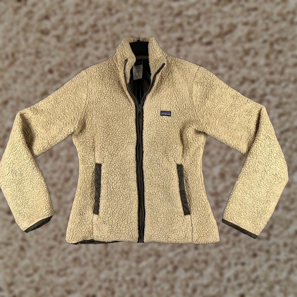 Patagonia Patagonia Jacket Womens Medium Beige Los Lobos 100% Polyester Fleece Full Zip All Seasons Regular Basic Jacket Embroidered Logo Zipper Logo Size M / US 6-8 / IT 42-44 - 1 Thumbnail
