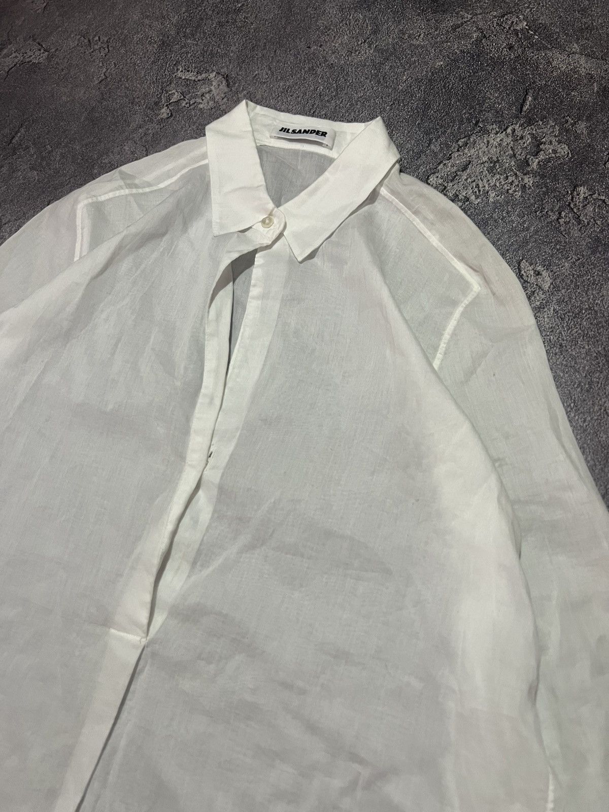 Jil Sander Jil Sander 1/2 Button Up White Shirt Avant Garde Vintage Size XXS / US 00 / IT 34 - 2 Thumbnail