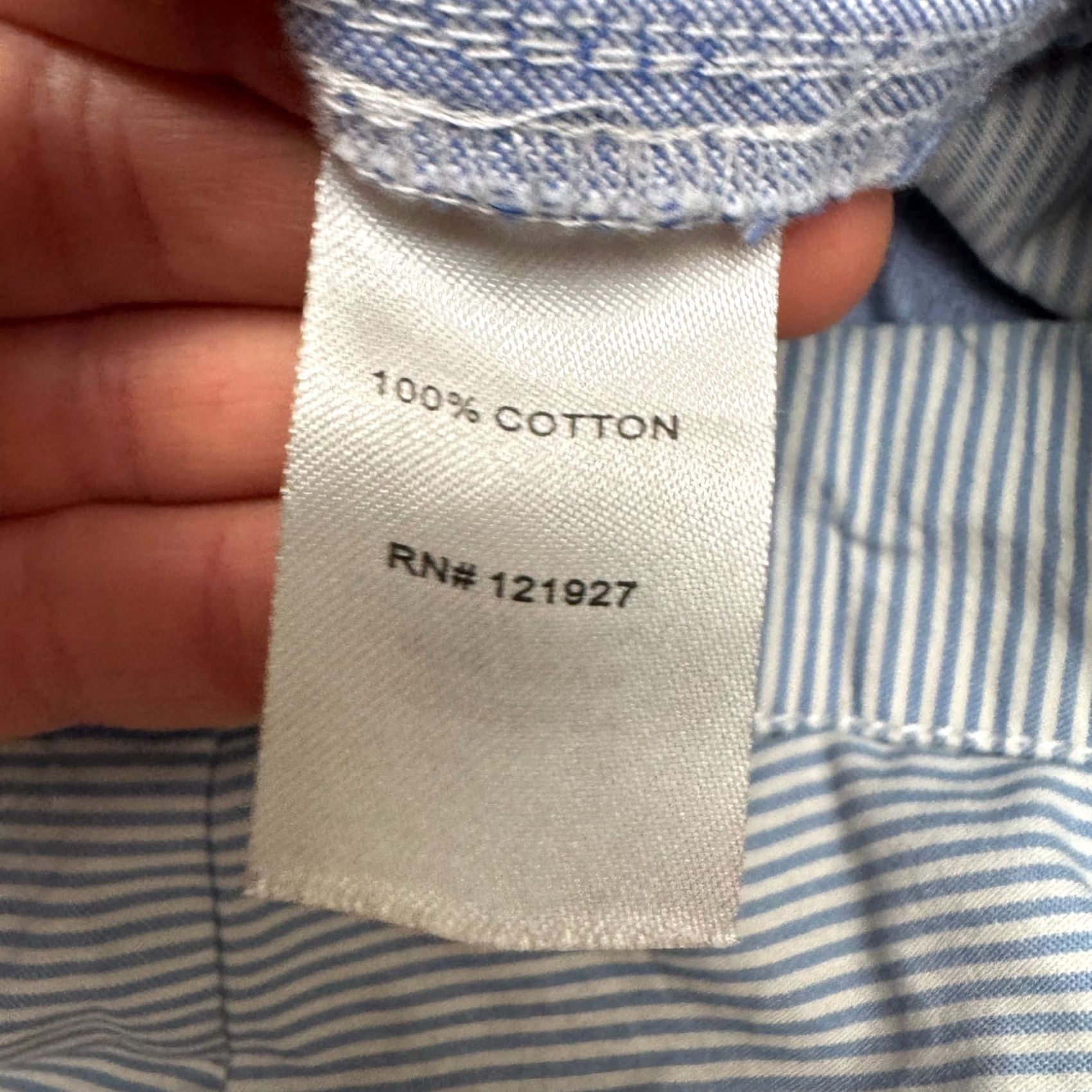 johnnie-O Johnnie-O Striped Chino Shorts Mens 38 Gulf Blue 100% Cotton Flat Front Casual Size US 38 / EU 54 - 6 Thumbnail