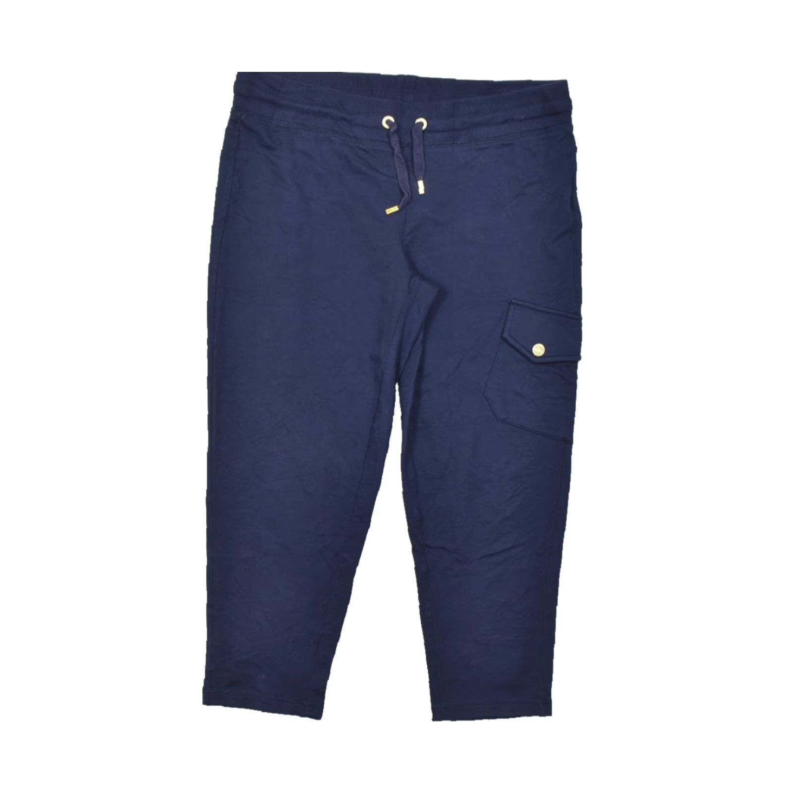 Ralph Lauren Lauren Ralph Lauren Active Women's S Navy Blue Cargo Jogger Sweatpants Drawstring Logo Cotton Blend Tapered Leg Casual Pants Women Size 28" / US 6 / IT 42 - 2 Thumbnail
