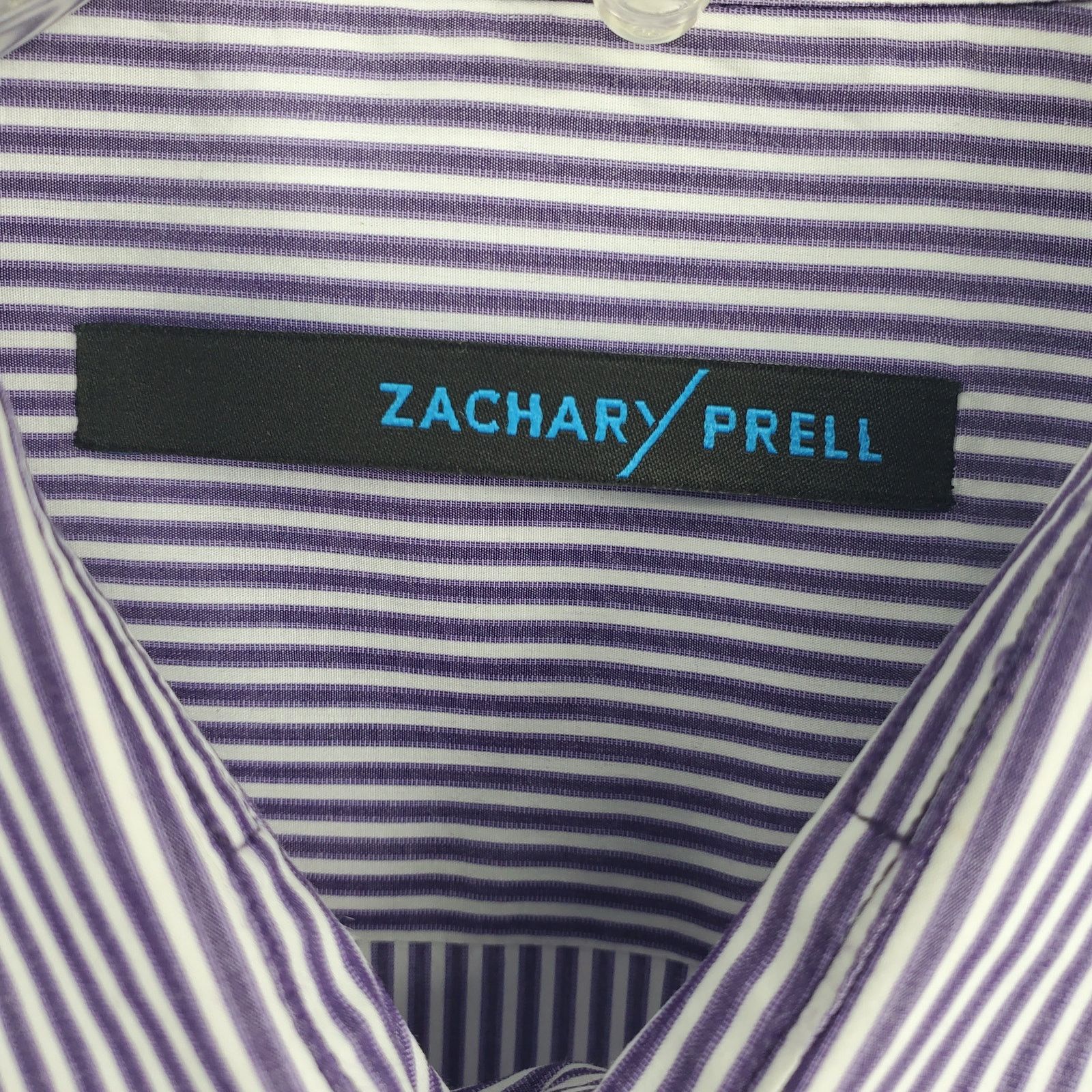 Zachary Prell Zachary Prell Striped Purple & White Button Shirt XL Size US XL / EU 56 / 4 - 4 Thumbnail