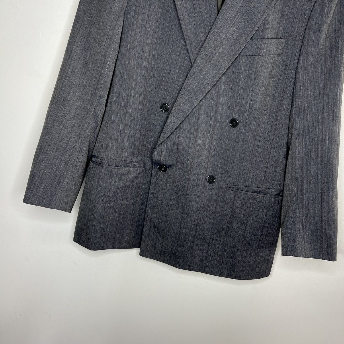 Hugo Boss × Vintage Vintage Hugo Boss Wool Blazer Jacket Double Breasted Luxury Size 40R - 5 Thumbnail