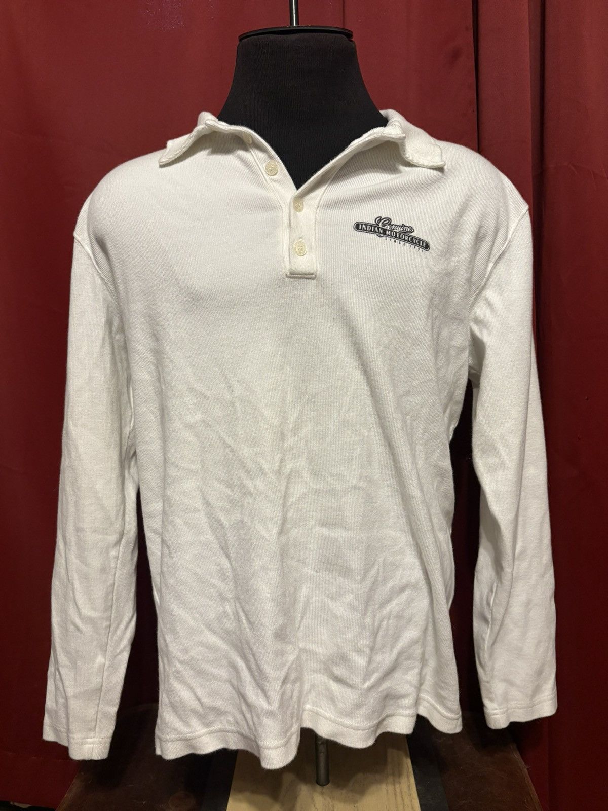 Indian Motorcycle Vintage Indian Motorcycle Shirt 90s Henley Long Sleeve Grail Size US XXL / EU 58 / 5 - 1 Thumbnail