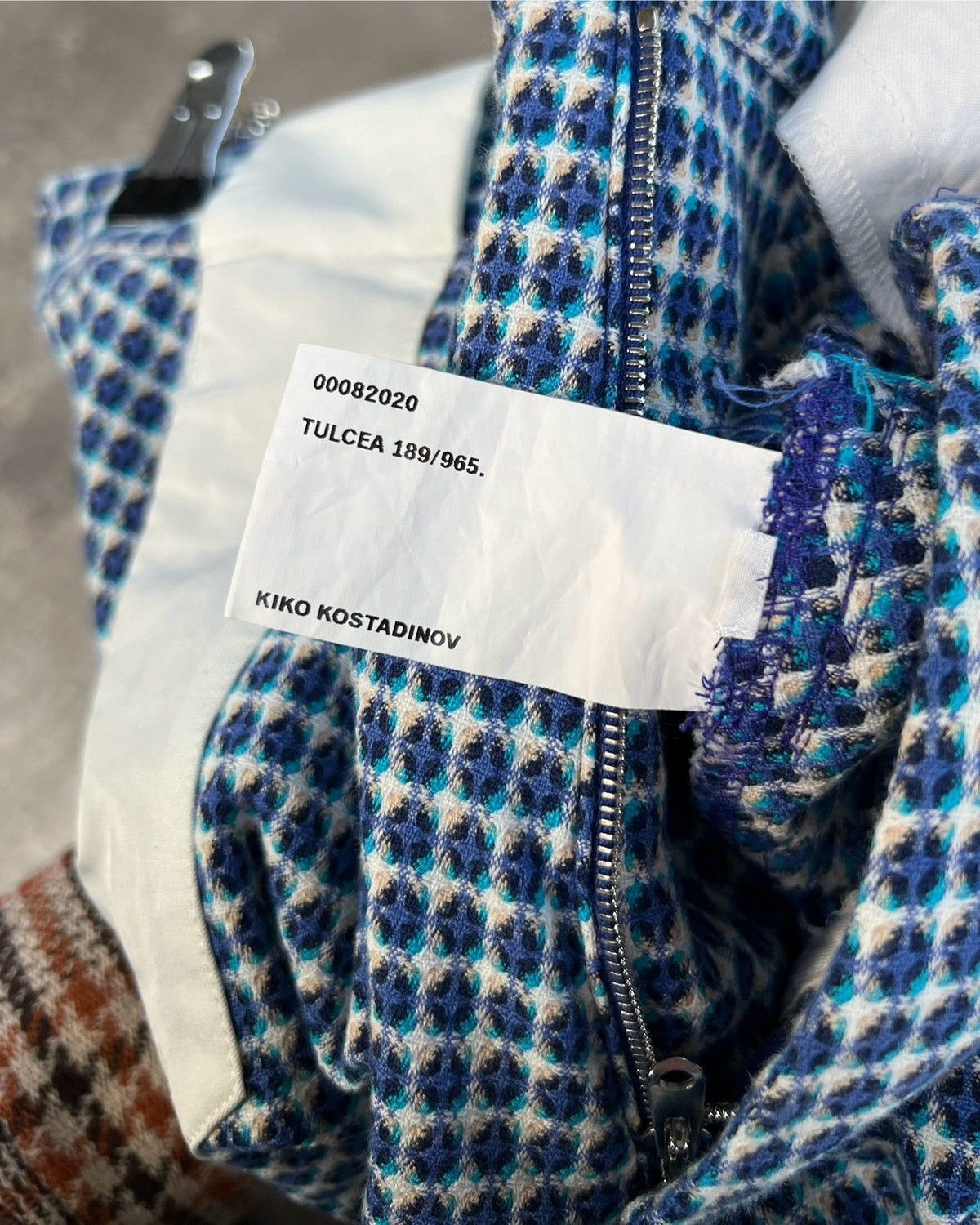 Kiko Kostadinov 00082020 Tulcea Cobalt Orb Check Darted Pants Size US 30 / EU 46 - 10 Thumbnail