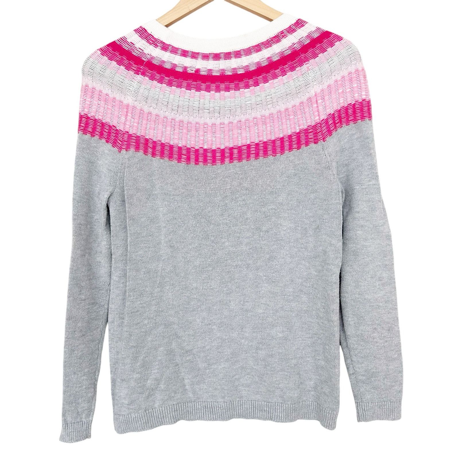 Other Talbots Gray Pink Knit Sweater Sz MP Size M / US 6-8 / IT 42-44 - 7 Thumbnail
