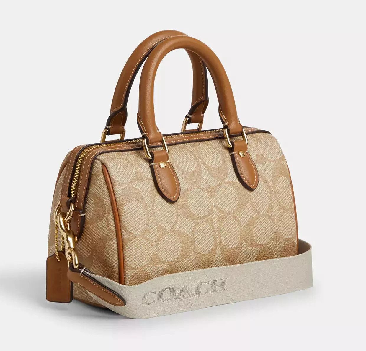 Coach Mini Rowan Crossbody In Signature Canvas With Stripe CR243 Size ONE SIZE - 5 Thumbnail