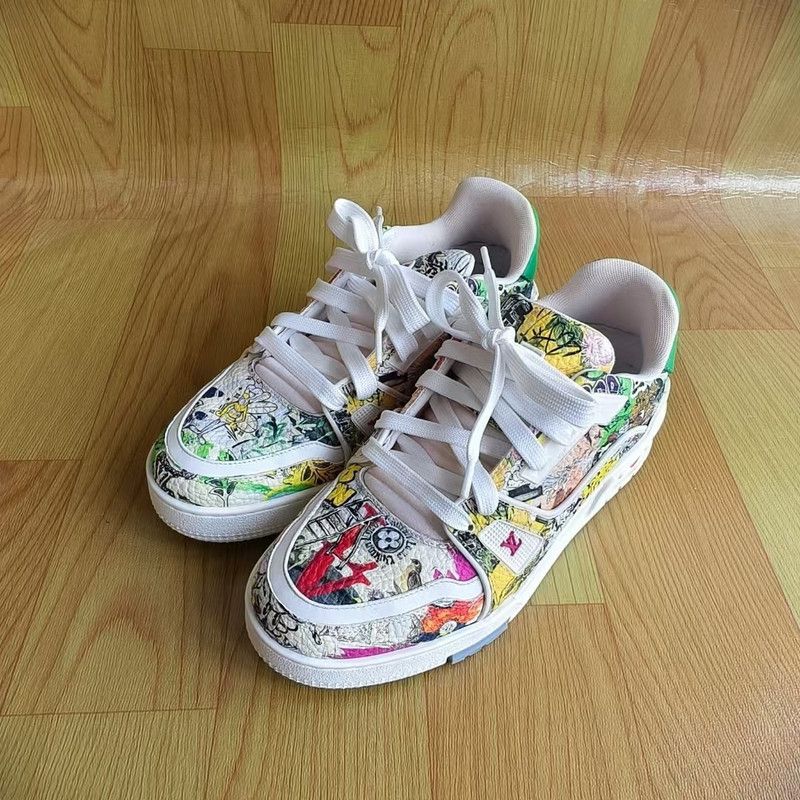 Louis Vuitton Louis Vuitton Trainer Colorful Fashion Sneakers 0079 Size US 7 / IT 37 - 1 Thumbnail