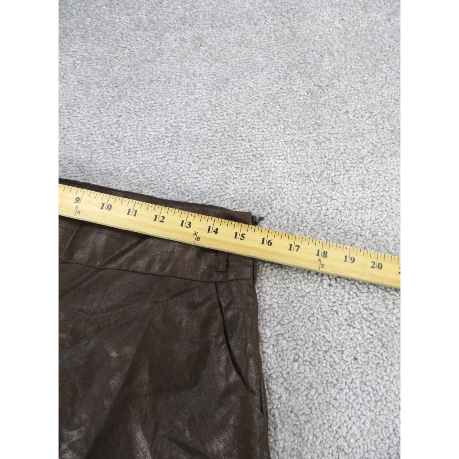 Vintage Cortefiel Skirt Womens 42 US 10 Brown Linen A Line Midi Size 32" / US 10 / IT 46 - 5 Thumbnail