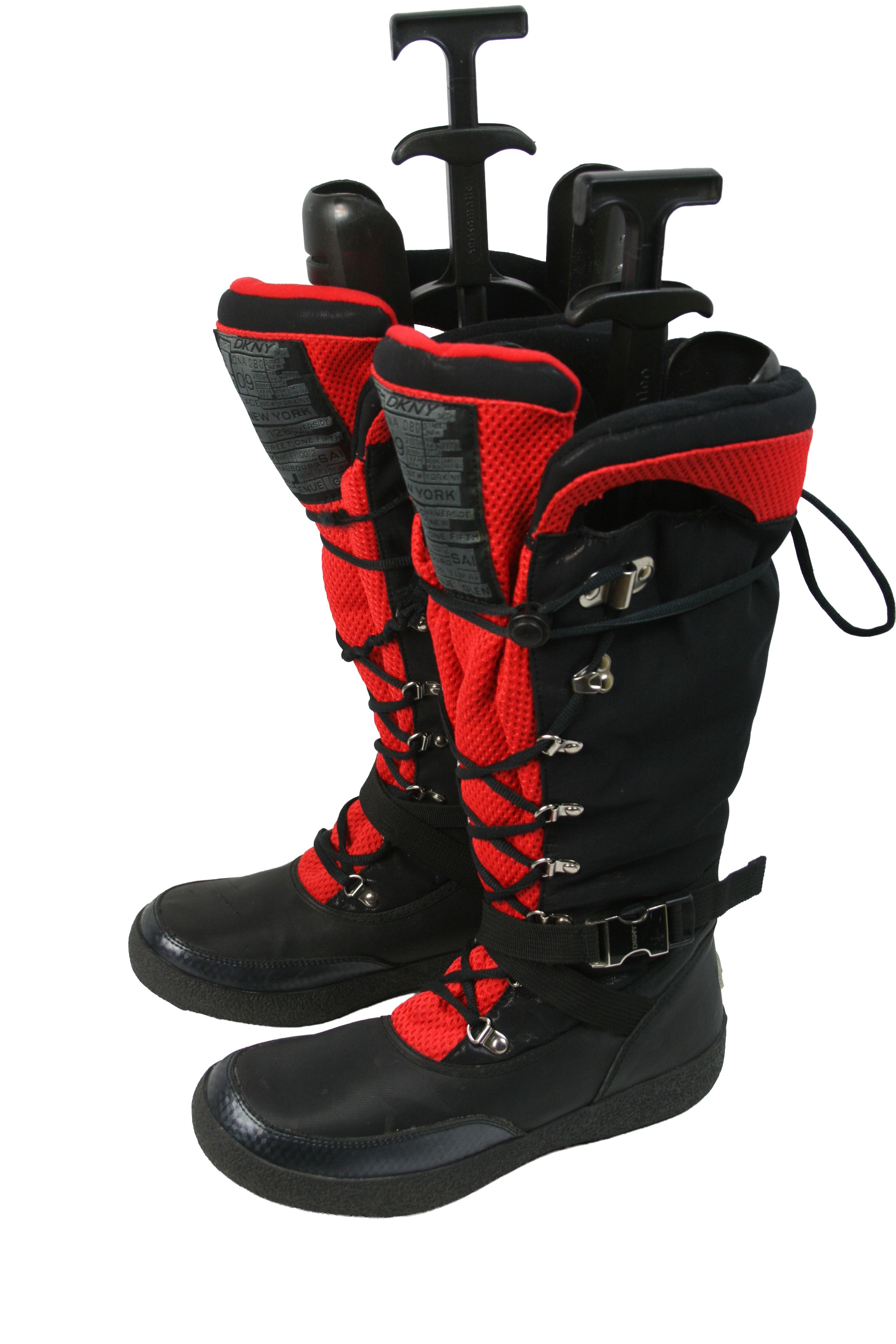 DKNY 00S Sport Winter Moto Y2K Knee High Boots Vintage Size US 10 / IT 40 - 3 Thumbnail