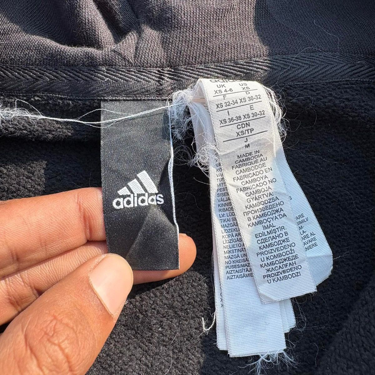 Adidas Adidas Sportswear - Zip-up sweatshirt - black white Size XS / US 0-2 / IT 36-38 - 2 Thumbnail