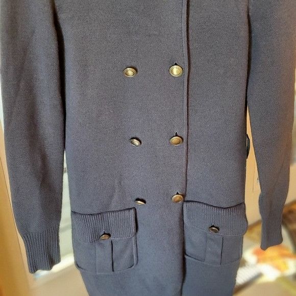 Ann Taylor Ann Taylor Dark Gray Button w Pockets Long Military Sz. S Sw Size S / US 4 / IT 40 - 2 Thumbnail