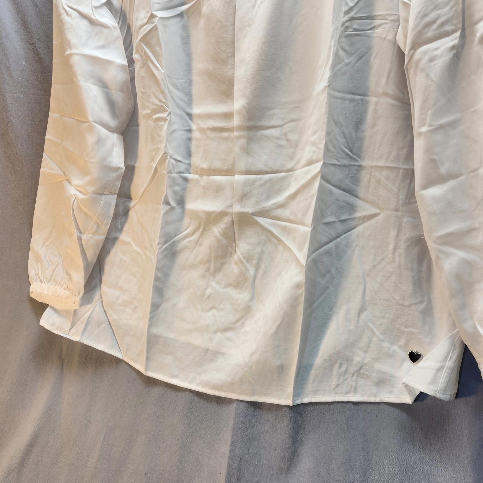 Designer Ulla Popken Tunic Top White Size 12/14 NWT Size XL / US 12-14 / IT 48-50 - 3 Thumbnail