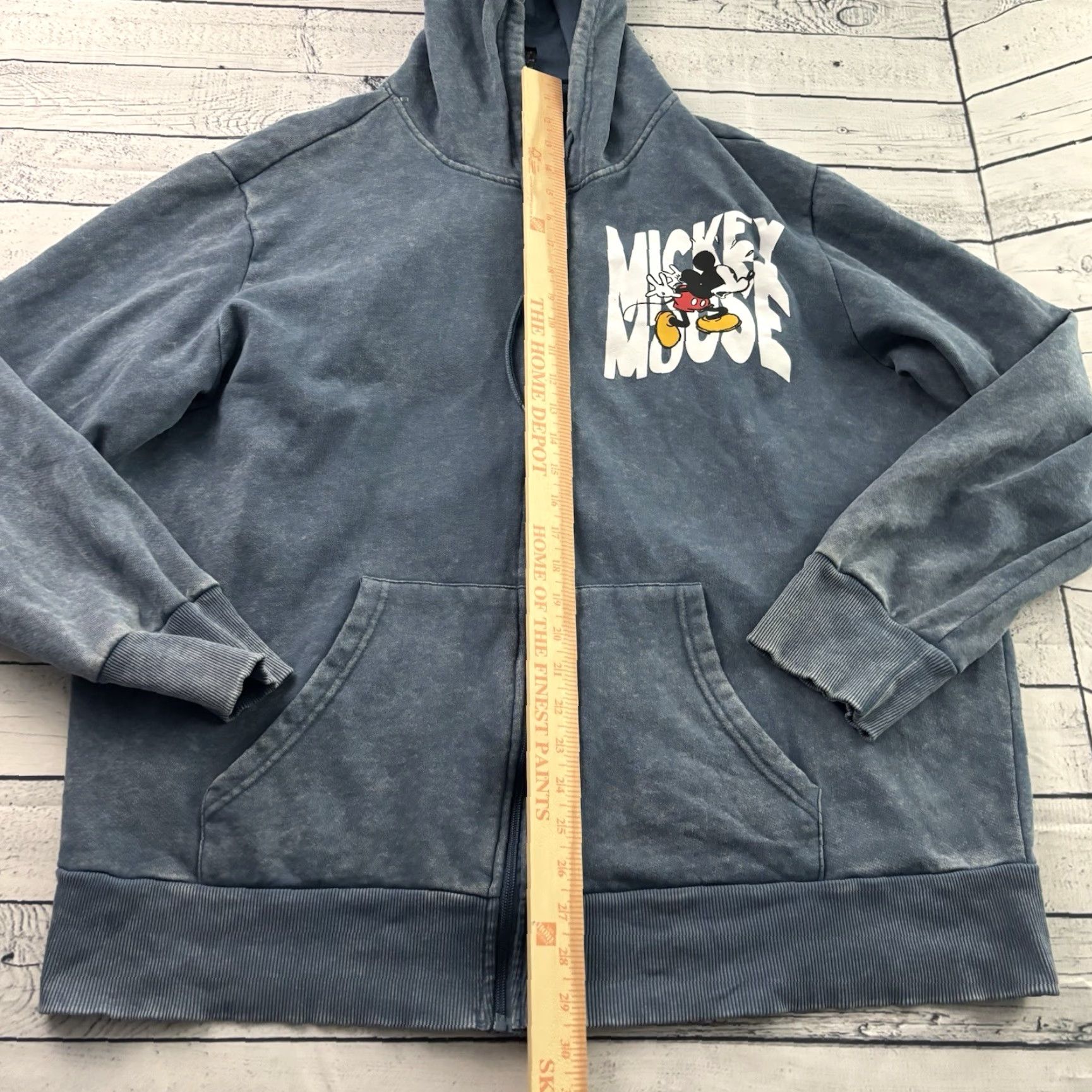Disney Disney Mickey Mouse Full Zip Hooded Sweatshirt Men XL Blue Size US XL / EU 56 / 4 - 3 Thumbnail