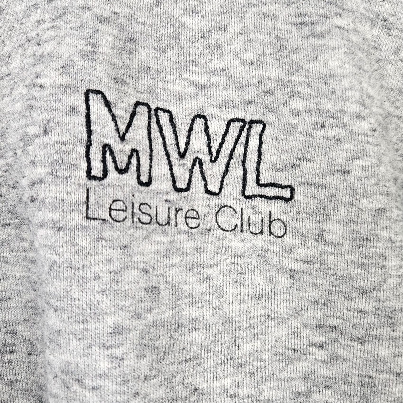 Madewell MWL Madewell Leisure Club Logo Printed Cropped Gray Sweatshirt XS Women Sweatshirt, Logo, All Seasons, Cotton Polyester, Fleece, Pullover, Crew Neck Size XS / US 0-2 / IT 36-38 - 4 Thumbnail