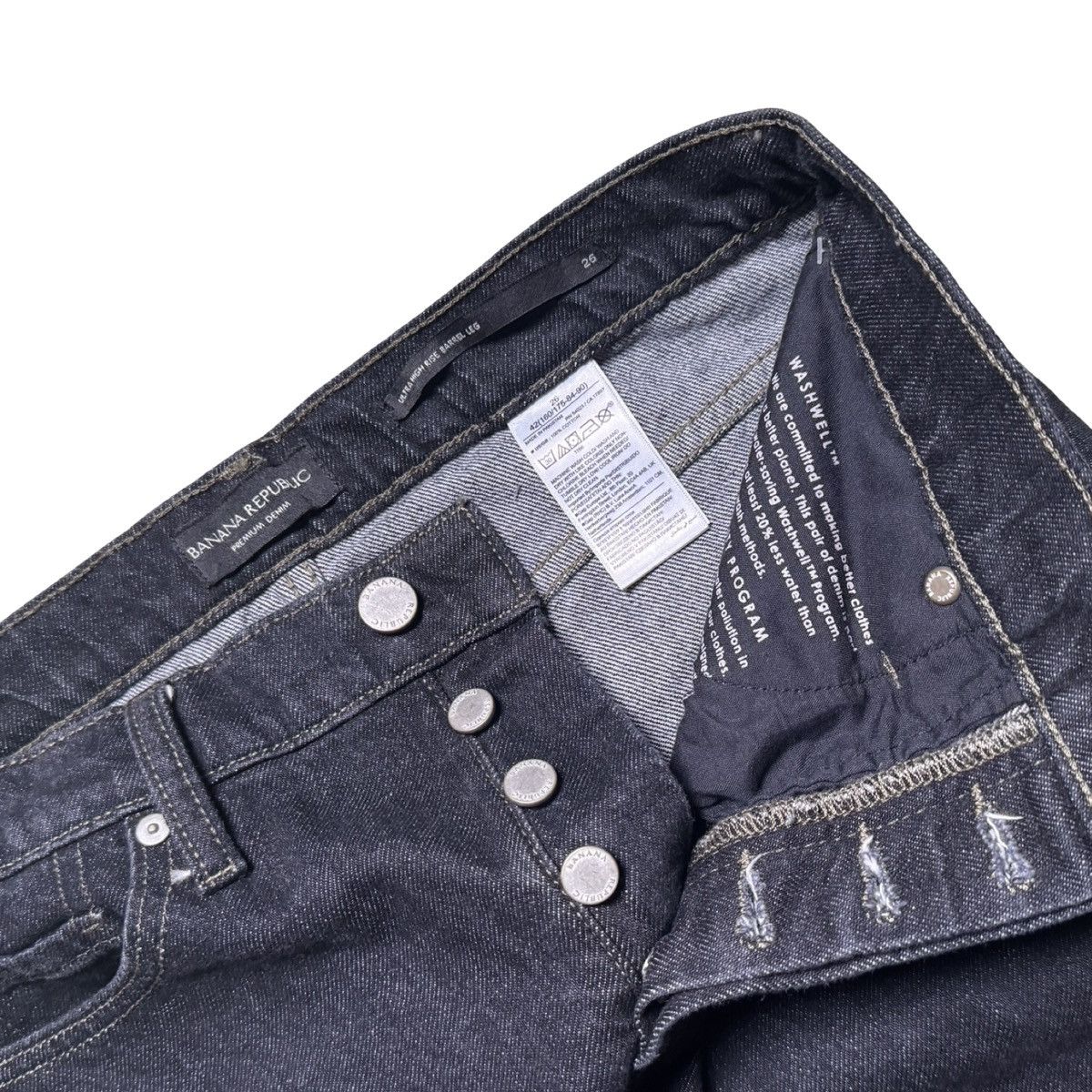 Banana Republic Banana Republic Jeans Wmns 25 Barrel High Rise Premium Dark Size 25" / US 0 / IT 36 - 3 Thumbnail