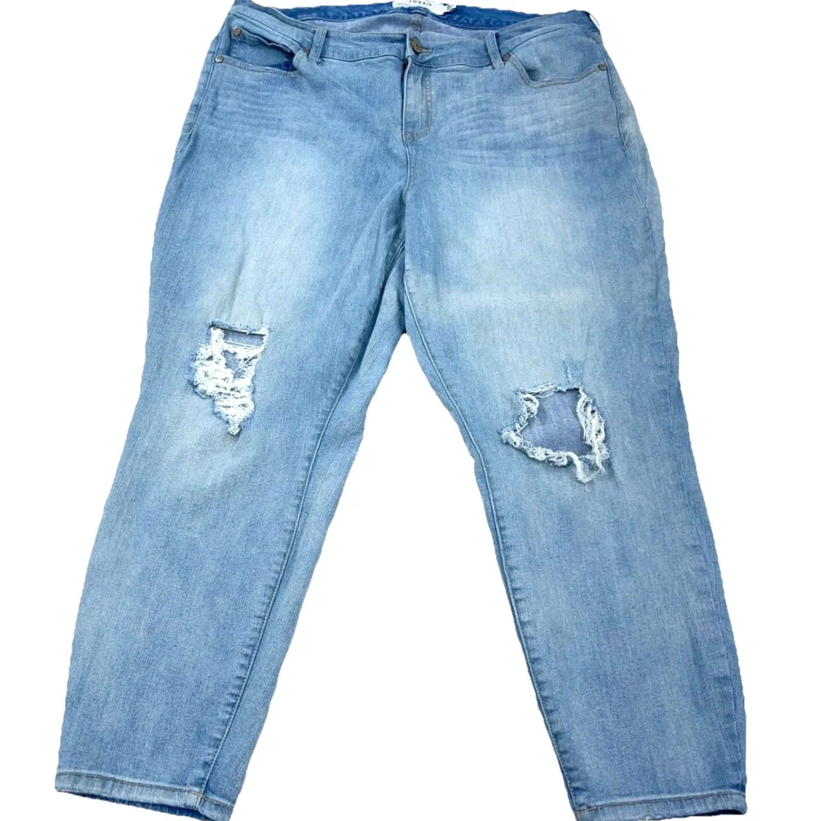 Torrid Torrid Jeans Women 20 Regular Skinny Fit Jegging Med Wash Faded Blue 5-Pocket Stretch Jeans Size 42" / US 20 - 2 Thumbnail