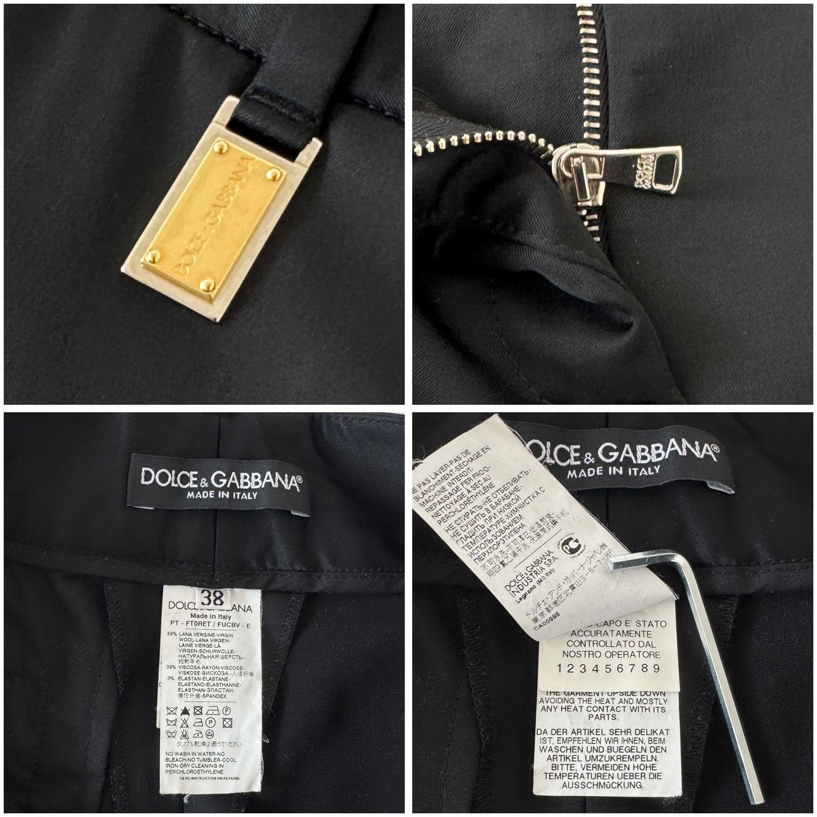 Dolce & Gabbana Dolce & Gabbana Vintage Balck Trousers Size 26" / US 2 / IT 38 - 3 Thumbnail