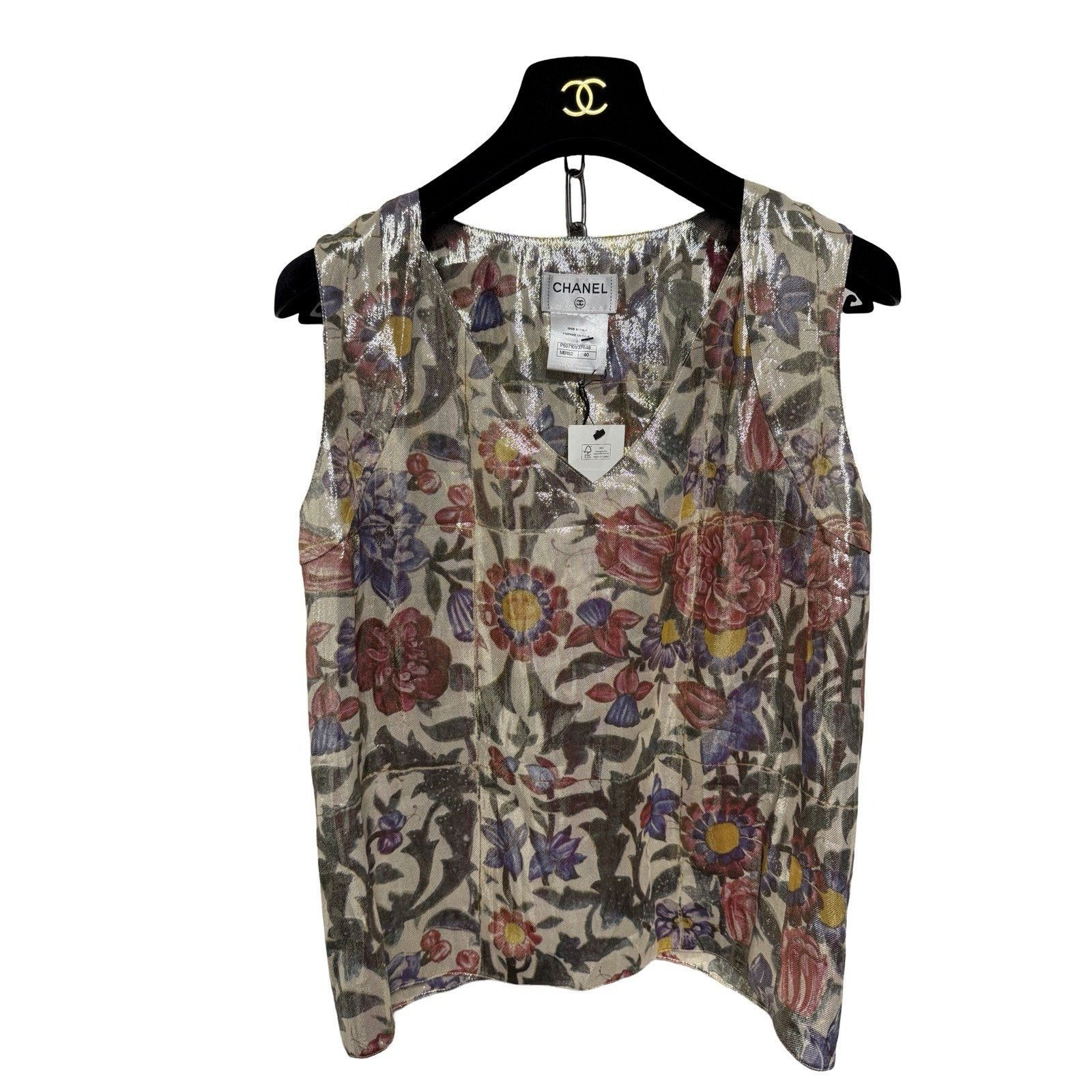 Chanel NWT CHANEL Silk Blouse 2015 Collection Karl Lagerfeld Size S / US 4 / IT 40 - 1 Thumbnail