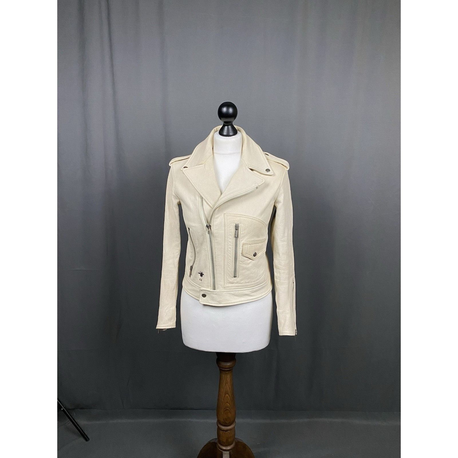 Dior RARE! DIOR Homme Swords Women's Beige Assymetric Leather Bik Size S / US 4 / IT 40 - 4 Thumbnail