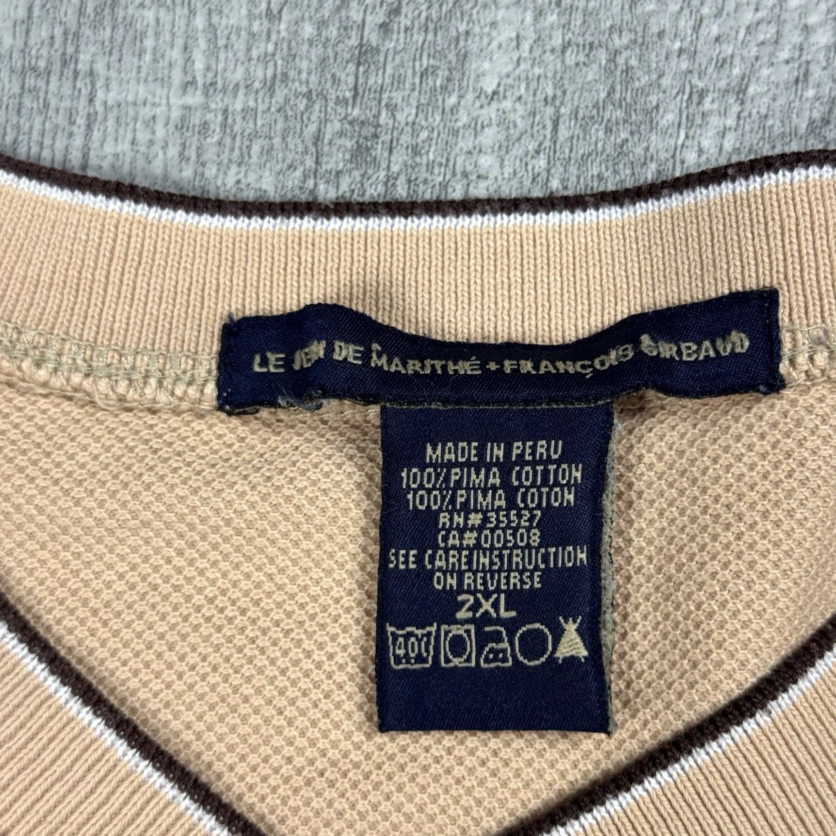 Vintage VINTAGE Girbaud 90s Oversized Crew Neck Knit Sweater 2XL Beige Cotton Mens Size US XXL / EU 58 / 5 - 4 Thumbnail