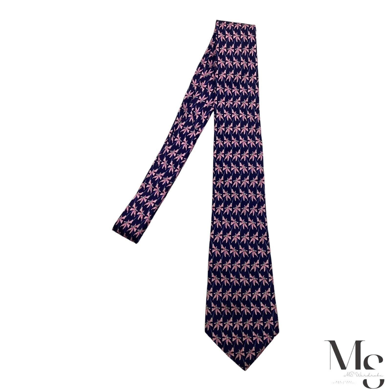Thomas Pink PINK THOMAS PINK Blue & Pink Floral Silk Tie Made In England Size ONE SIZE - 6 Thumbnail