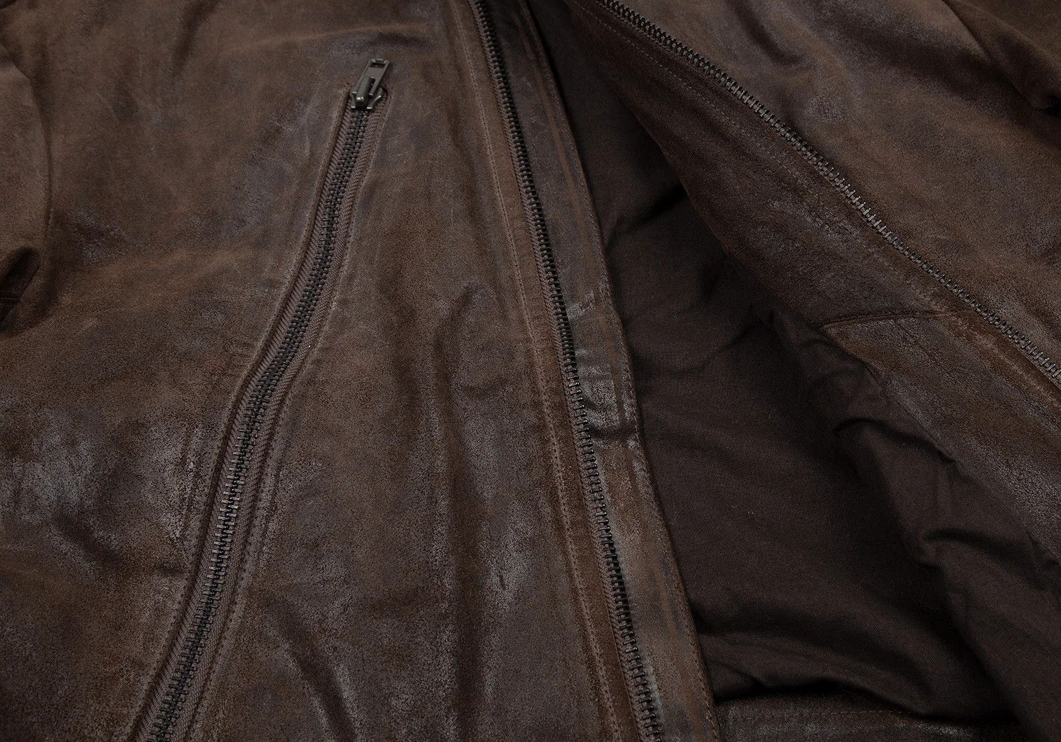 Maison Margiela Brown Waxed Suede Leather Riders Jacket Size 52 Size US L / EU 52-54 / 3 - 10 Thumbnail