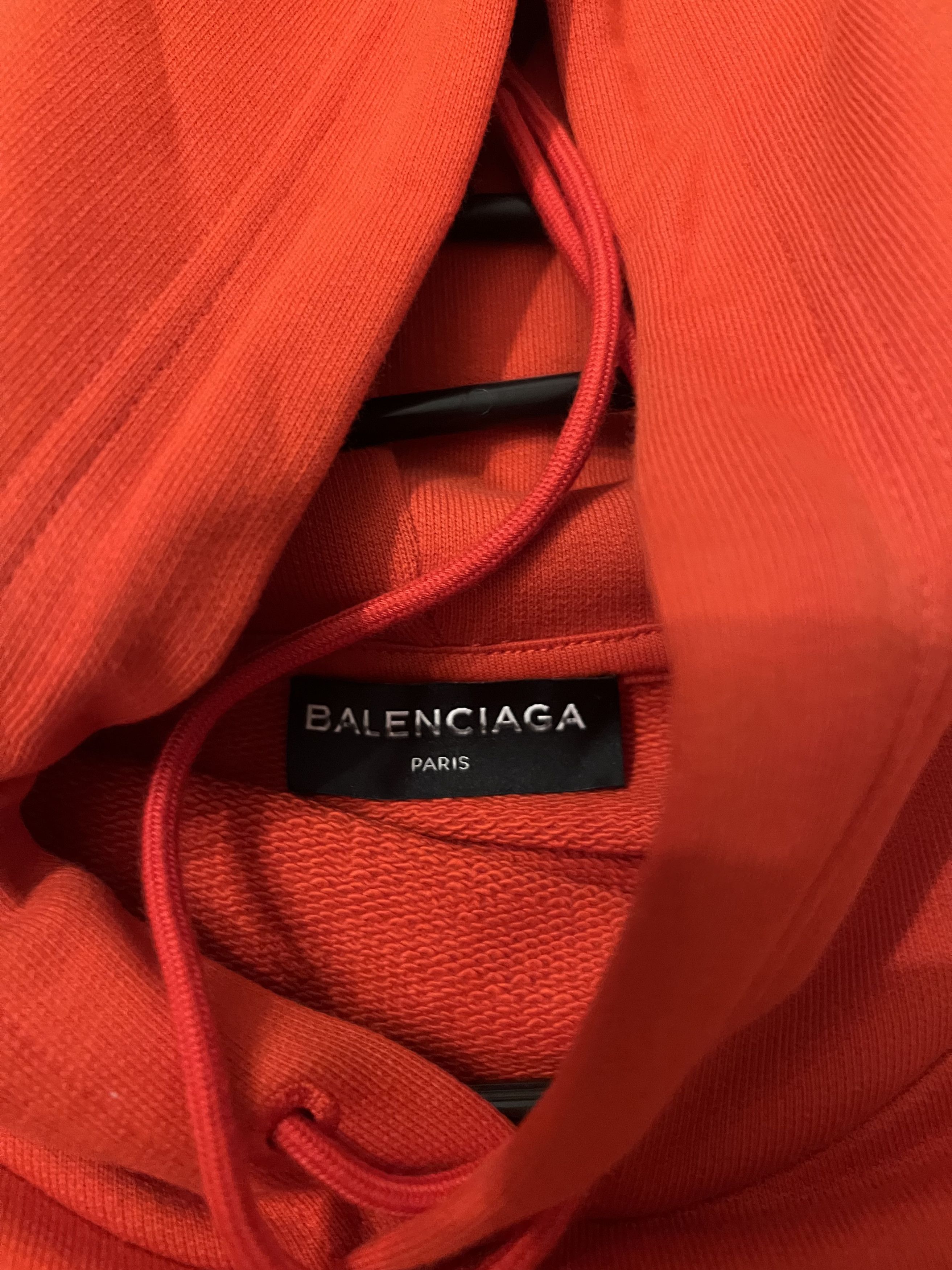 Balenciaga Balenciaga 2017 Campaign Logo Oversized Red Hoodie Size US XS / EU 42 / 0 - 6 Thumbnail