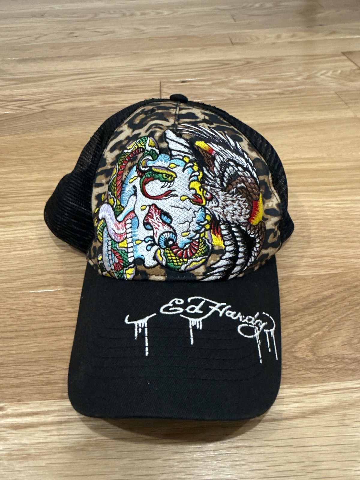 Ed Hardy Ed Hardy Trucker Hat – Dragon & Skull Embroidery Size ONE SIZE - 1 Thumbnail