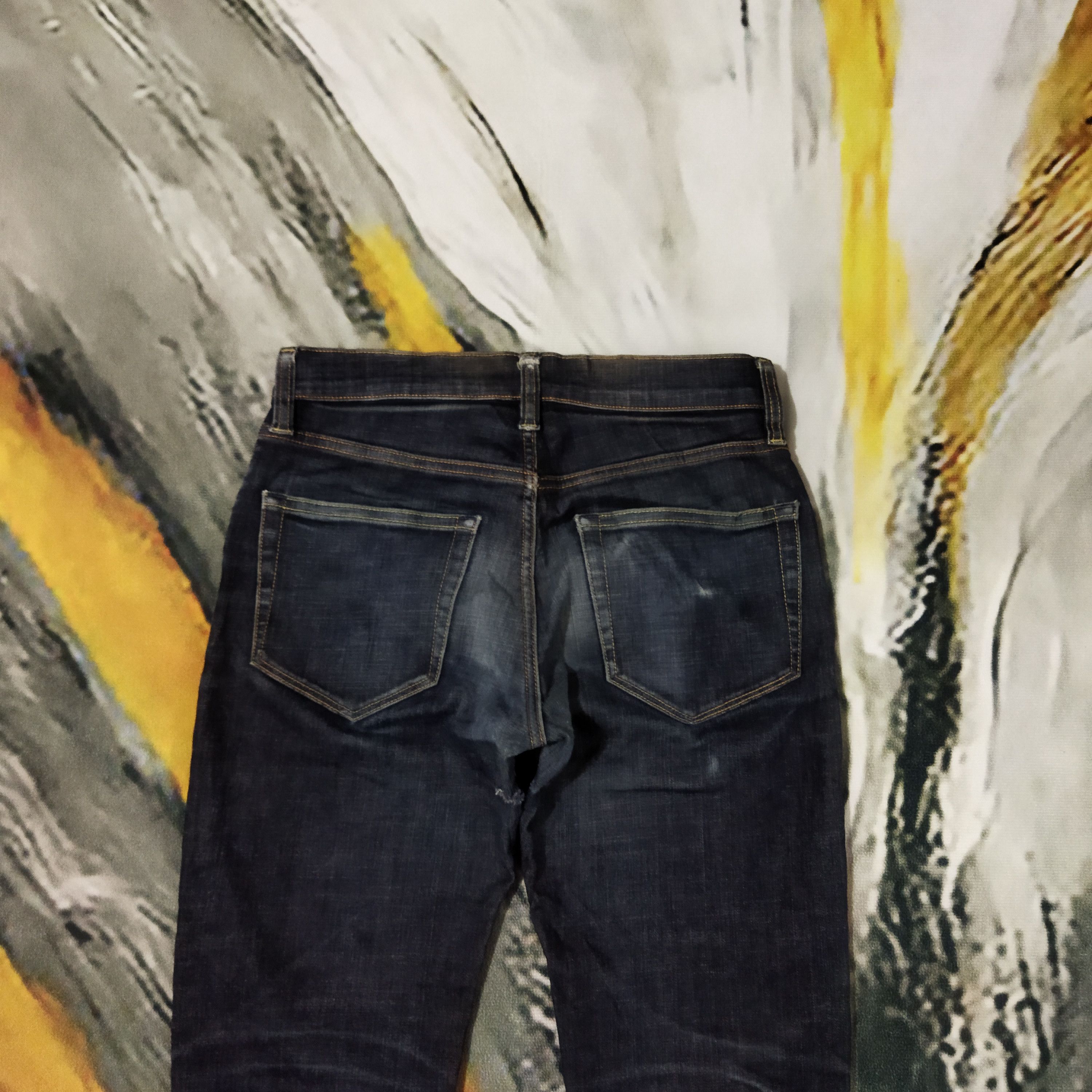 Japanese Brand VINTAGE JAPANESE SPRING WAIST DISTRESSED BLACK JEANS PANTS Size US 29 - 8 Thumbnail