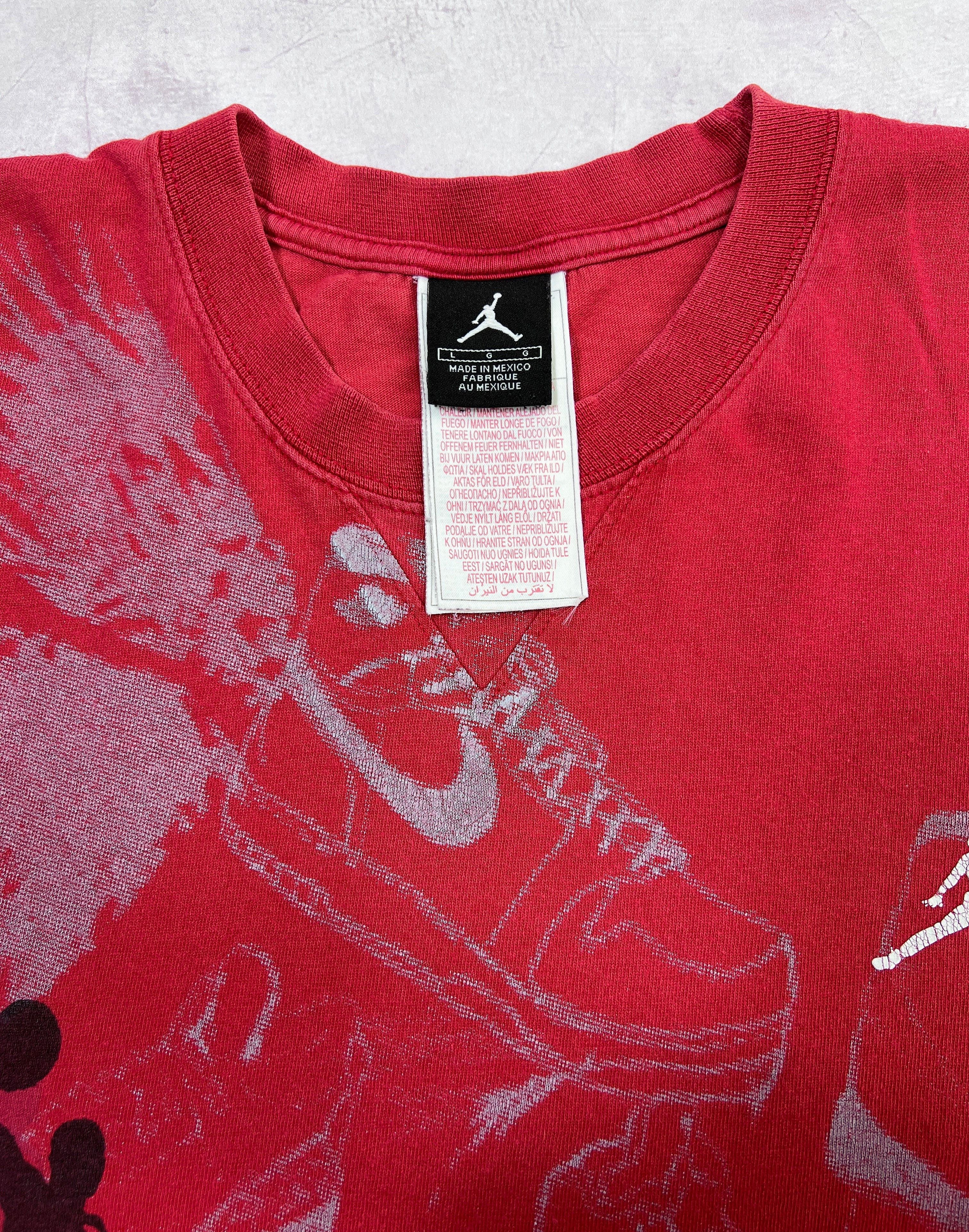 Jordan Brand × NBA × Vintage Y2K Jordan T-Shirt Shoes All Over Print Logo Size US L / EU 52-54 / 3 - 6 Thumbnail