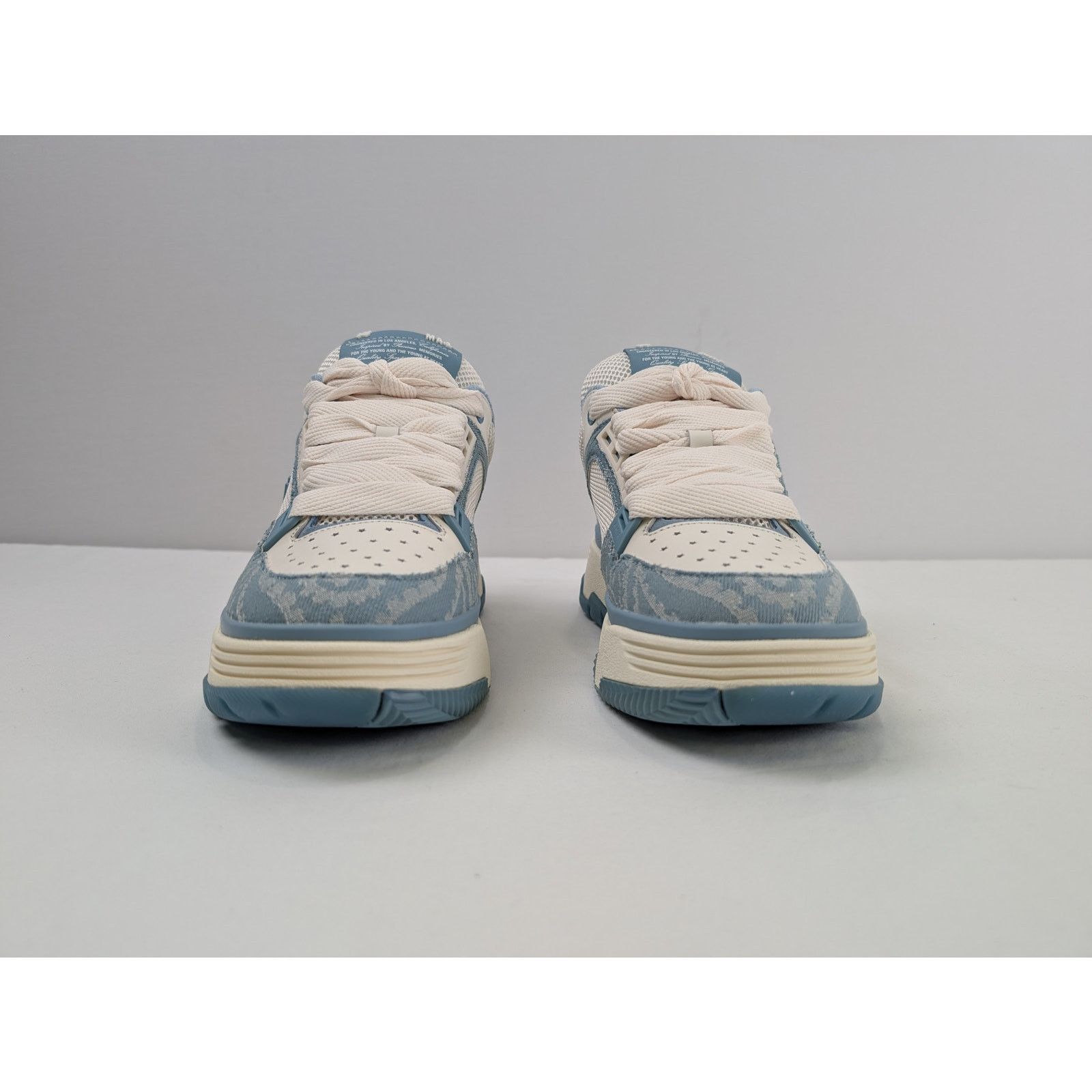 Amiri o1rshd1 Bandana Denim MA-1 Sneakers in Dusty Blue Size US 11 / EU 44 - 6 Thumbnail