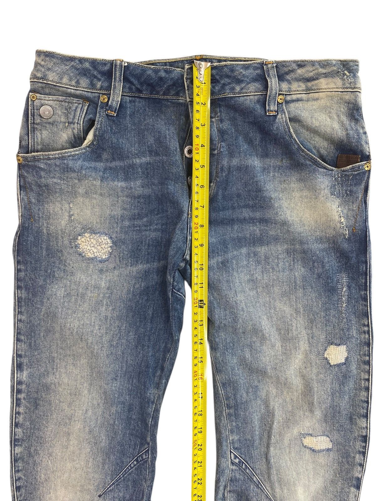 G-Star G-Star Raw Twist Leg Distressed Style Ripped Jeans Size US 32 / EU 48 - 6 Thumbnail