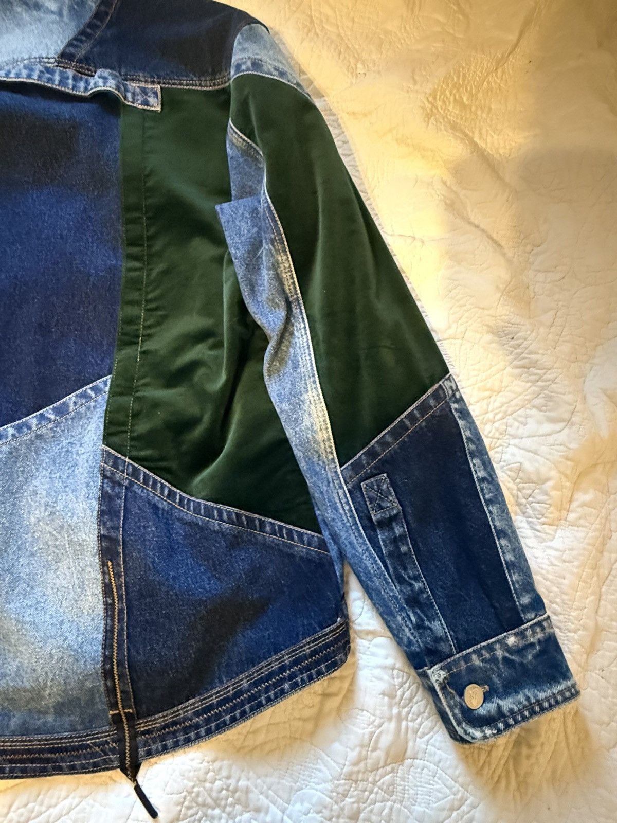 Off-White OFF WHITE denim patchwork jacket FALL/WINTER 2020 Collection Size US XL / EU 56 / 4 - 12 Thumbnail