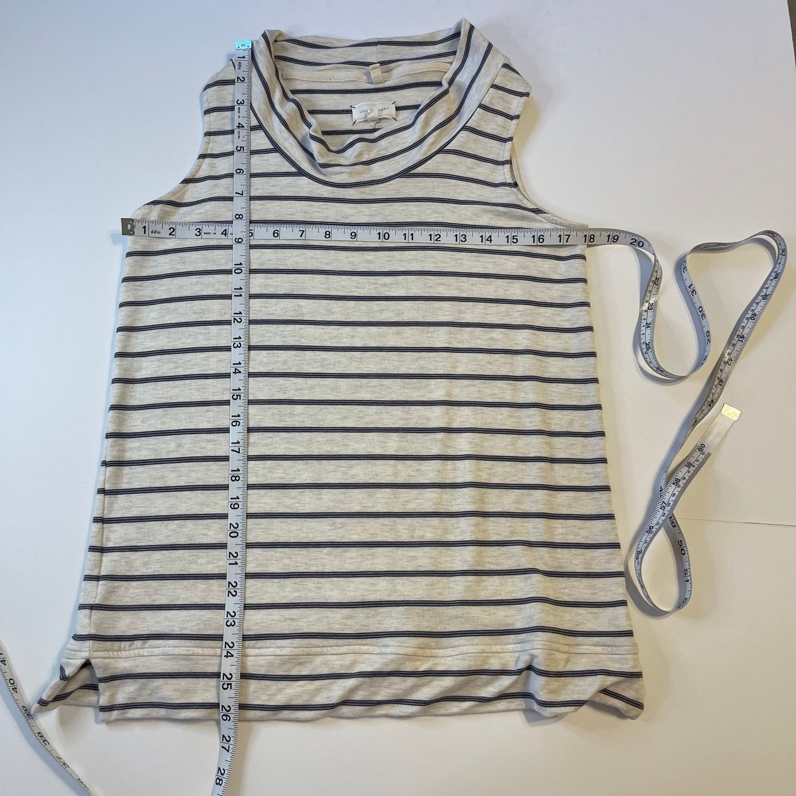 Lou & Grey Lou & Grey LOFT Soft Striped Sleeveless Cowl Neck Shirt, S Size S / US 4 / IT 40 - 7 Thumbnail