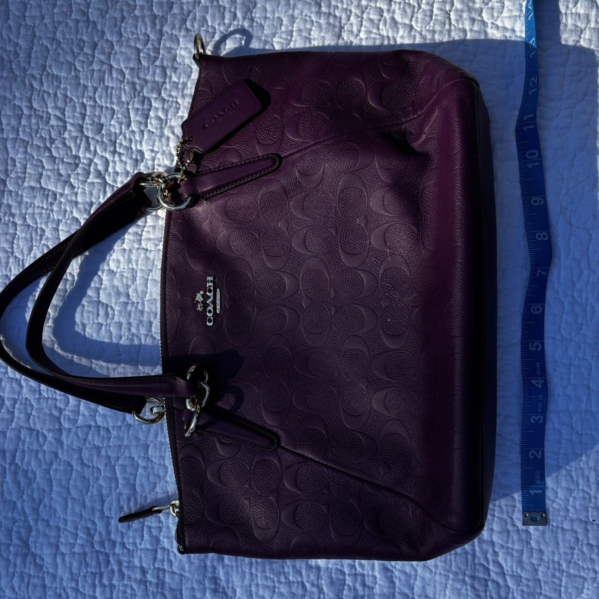 Coach purple leather coach bag Size ONE SIZE - 7 Thumbnail