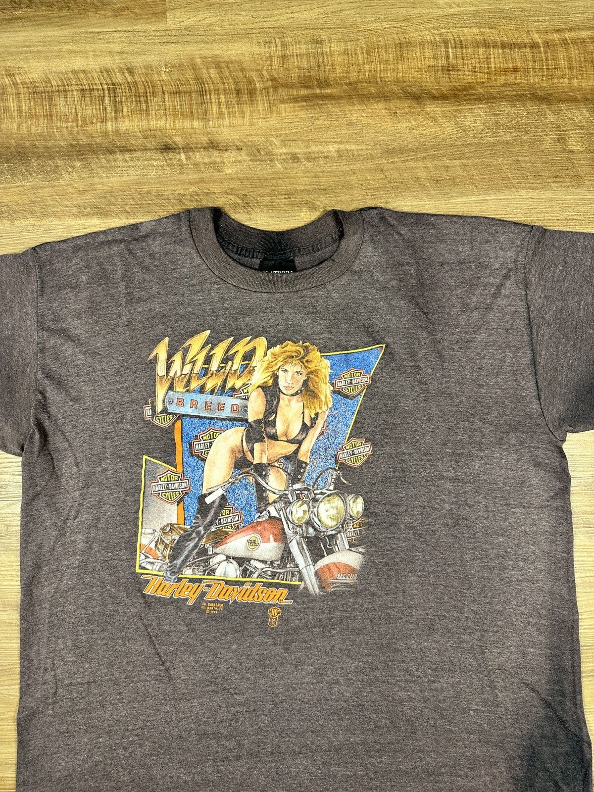 Harley Davidson × Vintage VINTAGE Harley Davidson 3D Emblem Wild Breed TShirt XXL Size US XXL / EU 58 / 5 - 3 Thumbnail