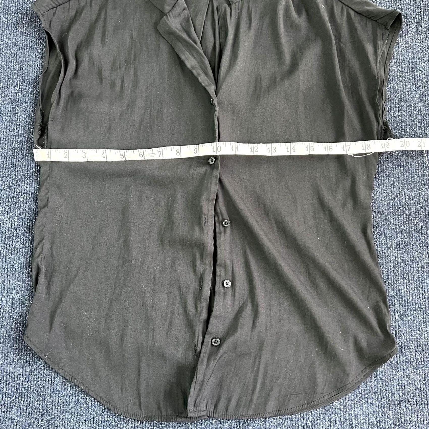Vintage Philosophy Republic Shirt Womens XS Black Sleeveless Button Front Blouse Size XS / US 0-2 / IT 36-38 - 6 Thumbnail